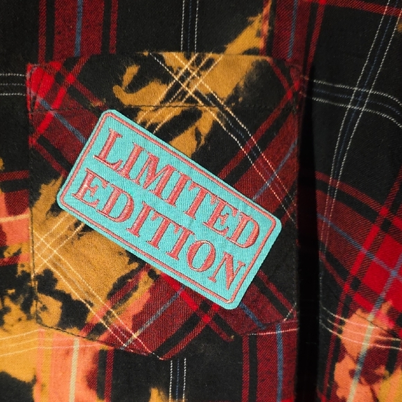 Upcycled Plaid Let's Go Girl's Flannel - Picture 6 of 10